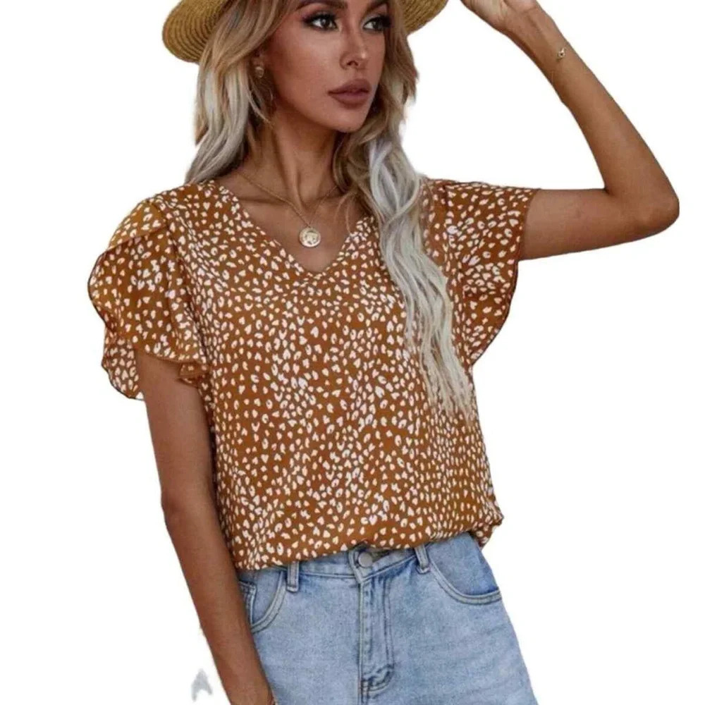 Like new Niay mustard and white top